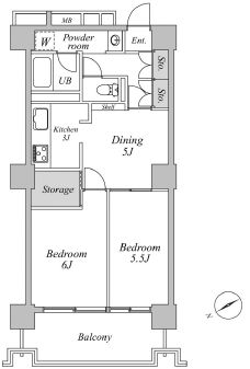 六本木ビュータワー　1709号室　間取り
