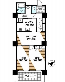 六本木ビュータワー　505号室　間取り