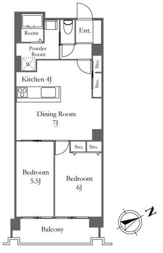 六本木ビュータワー　906号室　間取り