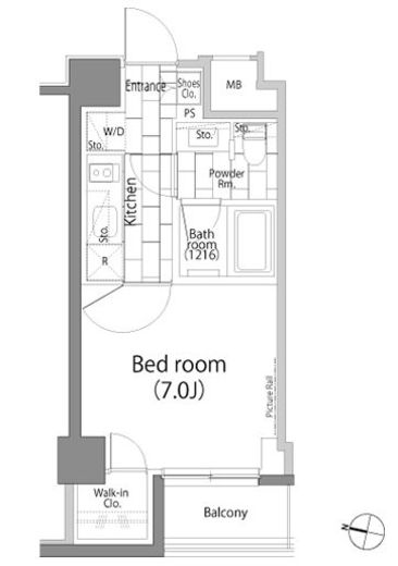 パークハビオ日本橋蛎殻町　304号室　間取り