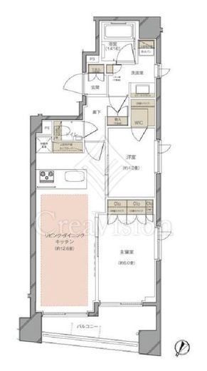 グリーンパーク水天宮前　602号室　間取り
