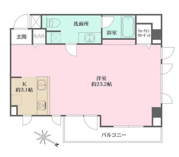 グレンパーク神楽坂　203号室　間取り