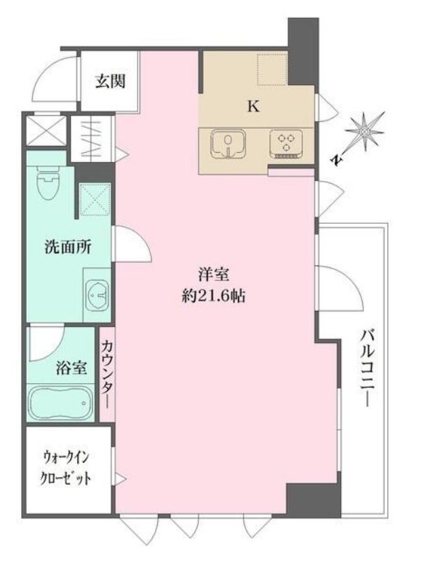 グレンパーク神楽坂　302号室　間取り