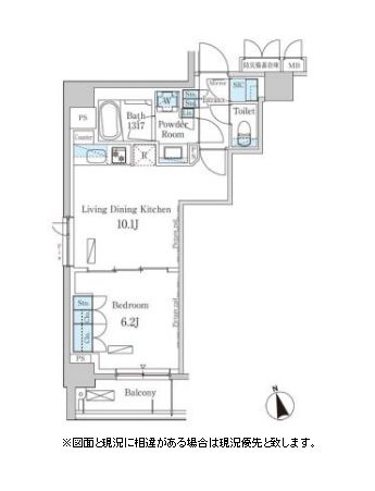 パークアクシス日本橋兜町　1004号室　間取り