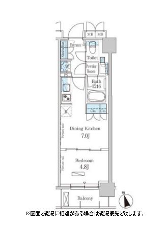 パークアクシス日本橋兜町　202号室　間取り