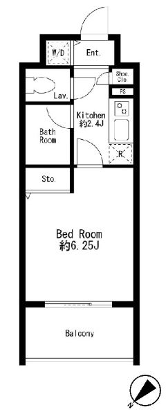 プライムアーバン日本橋茅場町　306号室　間取り