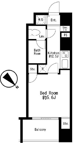 プライムアーバン日本橋茅場町　1305号室　間取り