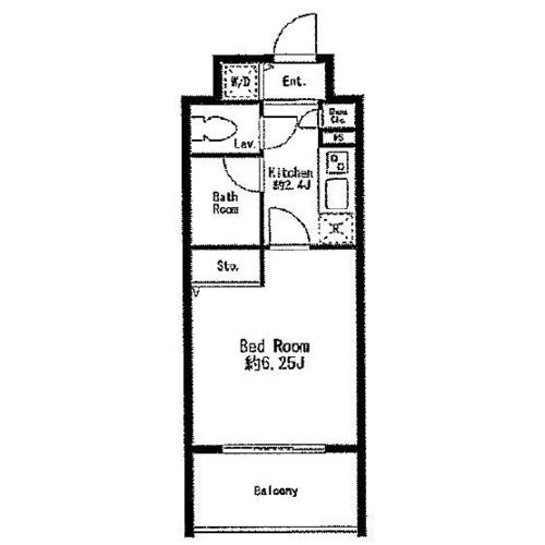 プライムアーバン日本橋茅場町　1206号室　間取り