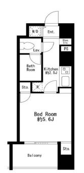 プライムアーバン日本橋茅場町　605号室　間取り