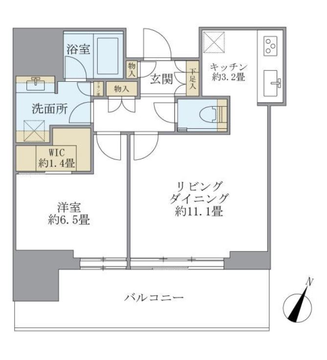 六本木グランドタワーレジデンス　706号室　間取り