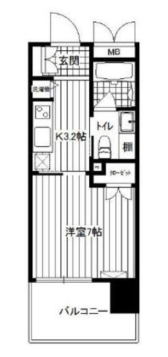 六本木グランドタワーレジデンス　520号室　間取り