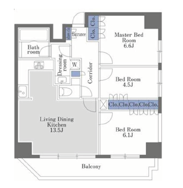 ドゥーエ日本橋　905号室　間取り