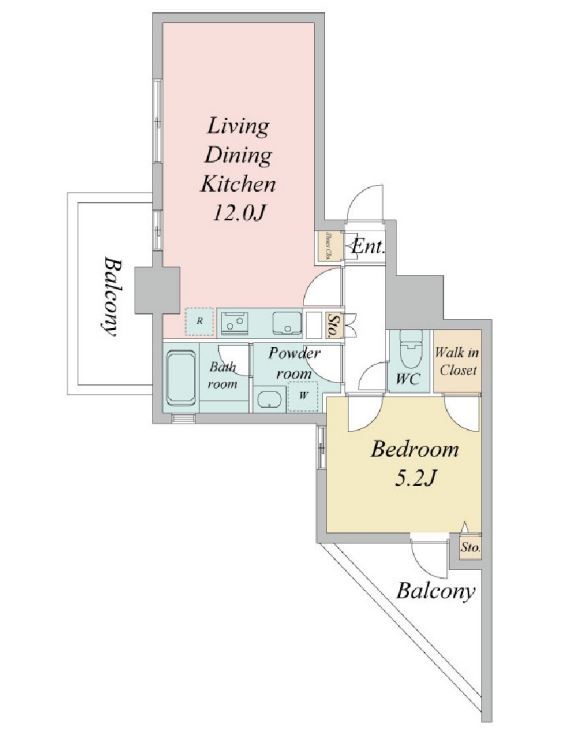 ドゥーエ日本橋　1103号室　間取り