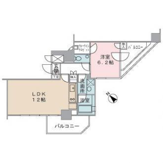 ドゥーエ日本橋　1203号室　間取り
