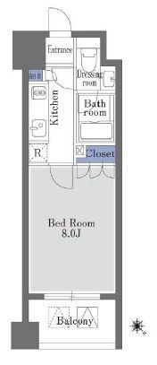 ドゥーエ日本橋　209号室　間取り