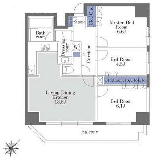 ドゥーエ日本橋　605号室　間取り