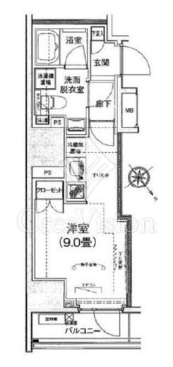 アイルイムーブル日本橋　902号室　間取り