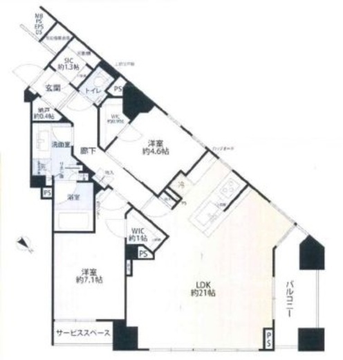 パークホームズ人形町　1103号室　間取り