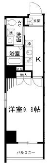 ヴィルダイワ　1101号室　間取り