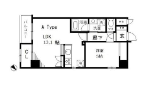 智光ビル　701号室　間取り