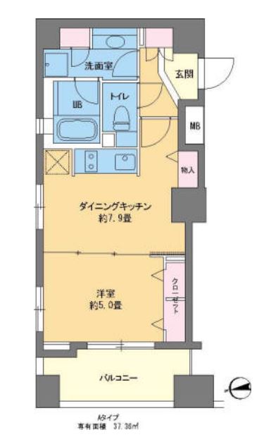 カスタリア高輪台　301号室　間取り