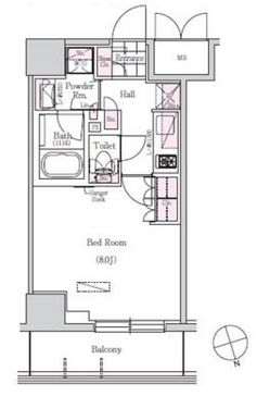 アーバネックス三田　1302号室　間取り