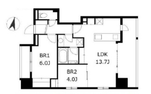 ルジェンテ赤坂　1201号室　間取り