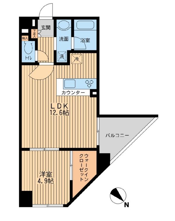 プライムアーバン日本橋人形町　503号室　間取り