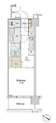 カスタリア人形町3　902号室　間取り