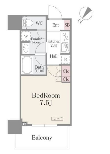 ルミレイス豊洲　1005号室　間取り