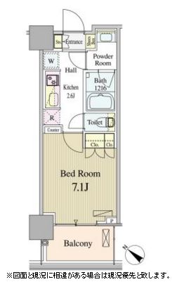 ルミレイス豊洲　1024号室　間取り
