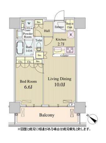 ルミレイス豊洲　1612号室　間取り