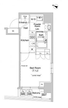プラウドフラット三越前　204号室　間取り