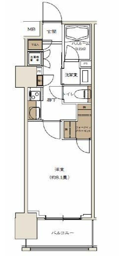 キュロコ日本橋　303号室　間取り