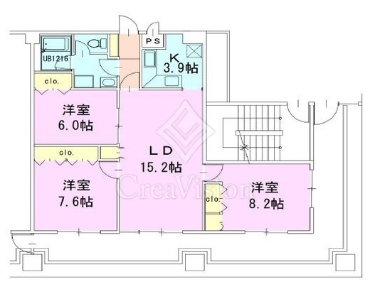RBM東八重洲レジデンス　1208号室　間取り