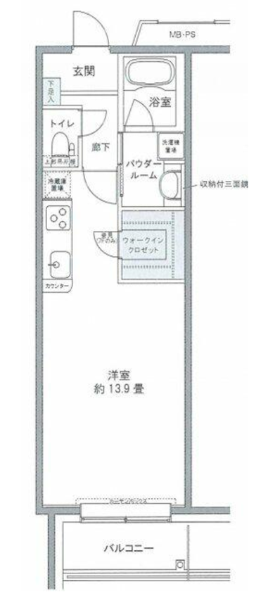 プライムアーバン豊洲　433号室　間取り
