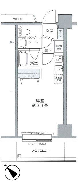 プライムアーバン豊洲　106号室　間取り