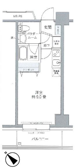 プライムアーバン豊洲　106号室　間取り