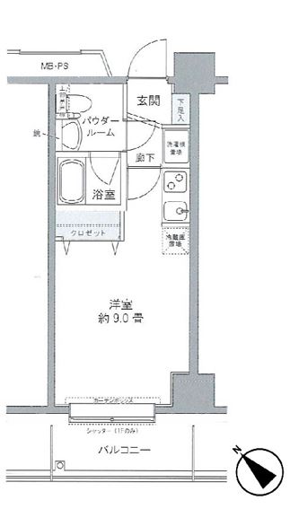 プライムアーバン豊洲　505号室　間取り