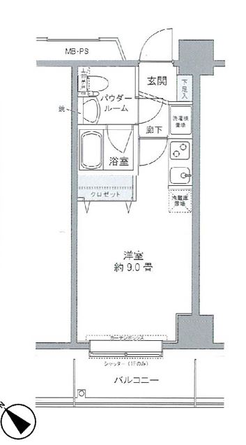 プライムアーバン豊洲　108号室　間取り