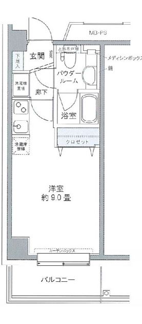プライムアーバン豊洲　514号室　間取り