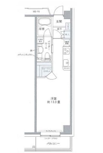プライムアーバン豊洲　115号室　間取り