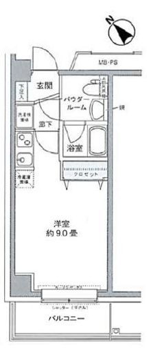 プライムアーバン豊洲　309号室　間取り