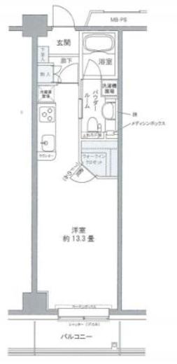 プライムアーバン豊洲　424号室　間取り