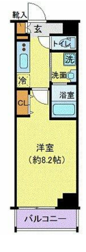クレヴィスタ門前仲町グラン　802号室　間取り