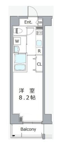 クレヴィスタ門前仲町グラン　803号室　間取り