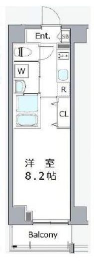 クレヴィスタ門前仲町グラン　903号室　間取り