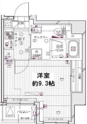 レガリス清澄白河ブロッサム　404号室　間取り