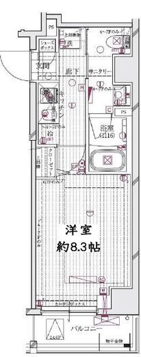レガリス清澄白河ブロッサム　602号室　間取り