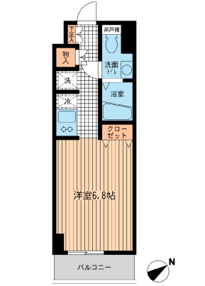 モノトーノ門前仲町　803号室　間取り